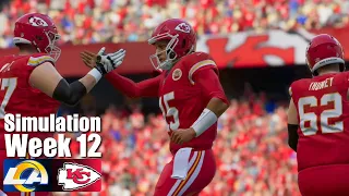 【NFL】Week 12 Simulation｜Los Angels Rams vs Kansas City Chiefs｜Madden NFL 23