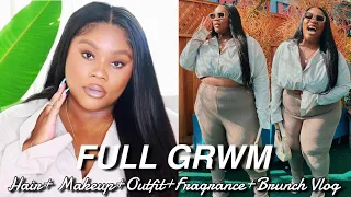 FULL GRWM + VLOG: INFLUENCER BRUNCH EDITION | HAIR + MAKEUP + OUTFIT + FRAGRANCE