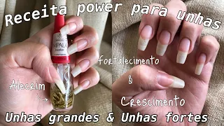 UNHAS GRANDES E FORTES COM RECEITA CASEIRA RÁPIDA| Melhor receita para unhas