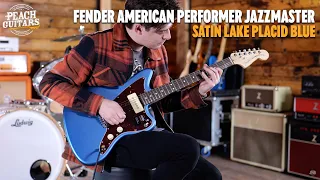 No Talking...Just Tones | Fender American Performer Jazzmaster | Rosewood - Satin Lake Placid Blue