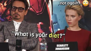 Marvel Cast being asked STUPID questions for 15 minutes straight