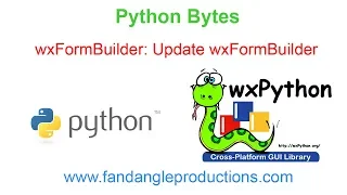 How To Update wxformbuilder