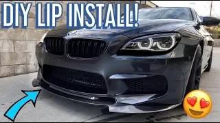 DIY CARBON FIBER LIP INSTALL! *BMW M6 F13 F12 F06