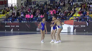 Ruvina david trio egypt aerobic gymnastics national championship Feb 2020 gold medal جمباز ايروبك