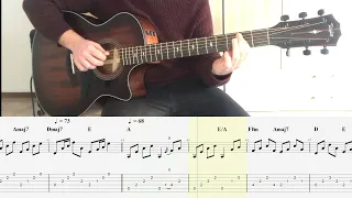 Whitney Houston - I Will Always Love You GUITAR COVER + PLAY ALONG TAB + SCORE