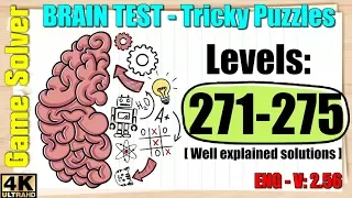 𝐁𝐑𝐀𝐈𝐍 𝐓𝐄𝐒𝐓: Tricky Puzzles || Levels 271, 272, 273, 274, 275 [ENG]