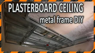 Two-level plasterboard / Drywall ceiling - (INSTALLATION OF THE METAL FRAME under the drywall) DIY