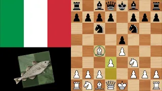 Italienische Eröffnung vs Stockfish || Giuoco Piano Variante 1