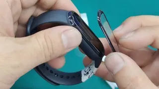 Mi band 5 3D screen protection// how to apply tampered glass to mi band 5