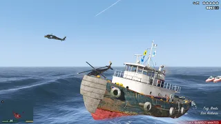 GTA V Franklin Drug Boat Heist + Boat Battle + Six Stars Escape(RDE 3.1.6)