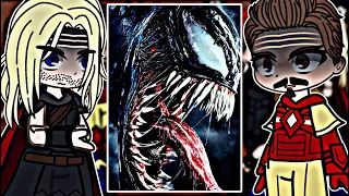 Avengers React to Venom || EddieBrock || Gacha React