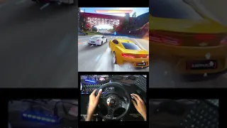 Gaming setup steering wheel with Asphalt 9 #shorts