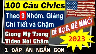 💥100 CÂU THI QUỐC TỊCH MỸ 2023 theo NHÓM, 1 ĐÁP ÁN 🛑 giúp Dễ Học, Dễ Nhớ (Cập nhập sau bầu cử)