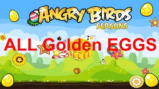Angry Birds Seasons Gameplay| How to find all Golden Eggs| + Golden Mooncakes| Complete| Full HD 🥇