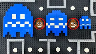 Lego Giant Ghosts Attack in the Maze Madness | Pacman Lego Stopmotion