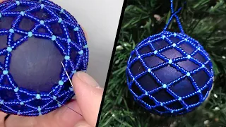 Easy DIY Christmas Bauble with Beads | Beginners Beading Tutorial