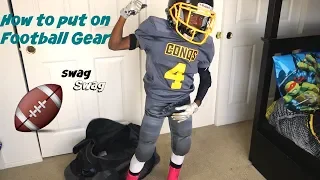 How to put on football gear // Football Swag // 13U // Breast Cancer Awareness Edition