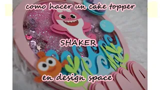 como hacer un cake topper shaker en design space