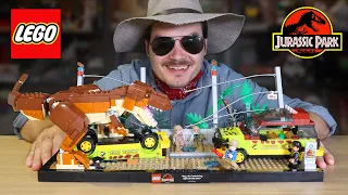 LEGO Jurassic Park T. Rex Breakout Diorama Review | Set 76956 | 2022