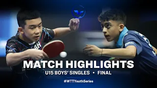 Lee Seungsoo vs Steven Moreno | U15 BS Final | WTT Youth Star Contender Tunis 2024