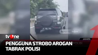 Mobil Pelat RFH Pakai Strobo Tabrak Polisi | Kabar Utama tvOne