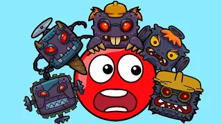 Новый КРАСНЫЙ ШАРИК младший. ВСЕ БОССЫ. Мультик ИГРА Red Ball 7 Adventure