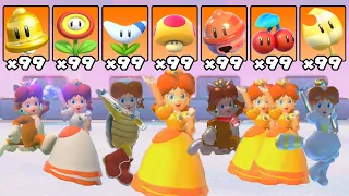 Super Mario 3D World - All Daisy Power-Ups