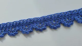 Ленточное кружево. Вязание крючком / Ribbon lace crochet