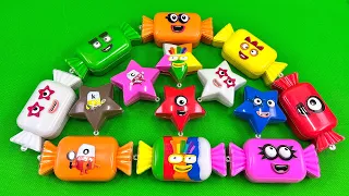 Finding Numberblocks with CLAY in Star, Big Candy,... Coloring! Satisfying ASMR Videos