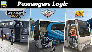 Passengers Logic Comparison in Popular Mobile Bus Simulators | BS23 VS BUSSID VS BSMax VS BSU