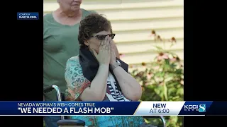 ‘We needed a flash mob’: Surprise performance brings joy to Iowa woman with terminal cancer