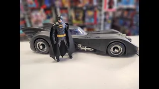 McFarlane Toys DC Multiverse Gold Label 1989 Batman & Batmobile Unboxing Review Michael Keaton
