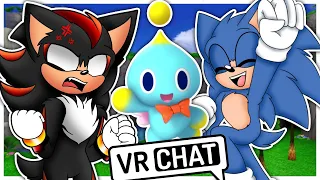 Movie Sonic And Movie Shadow Visit The Chao Garden In VR CHAT!!