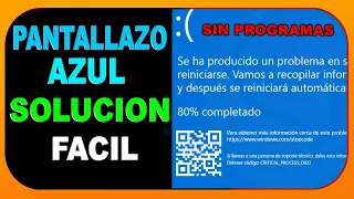 Como arreglar PANTALLA AZUL en mi computadora critical_process_died