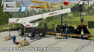 Getting NEW EQUIPMENT with a TRAIN | Forestry on ERLENGRAT | Farming Simulator 22 | Episode 58