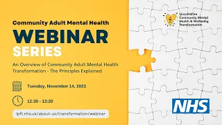 Webinar: An Overview of Community Adult Mental Health Transformation   The Principles Explained