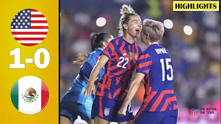 USA vs Mexico 1-0 All Goal & Extended Highlights | 2022 CONCACAF W Championship