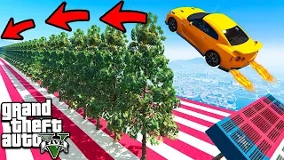 МОЖНО ЛИ ПЕРЕПРЫГНУТЬ 100+ ДЕРЕВЬЕВ ЭКСПЕРИМЕНТ ГТА 5 МОДЫ! ОБЗОР МОДА В GTA 5! ИГРЫ ГТА ВИДЕО MODS