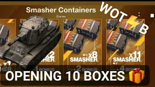 OPENING 10 SMASHER CONTAINERS 🎁 WORTH IT? 🤔 CHECK IT OUT 👉🏼 WOTB ⚡ WOTBLITZ ⚡ WORLD OF TANKS BLITZ