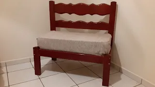 Banco fácil - feito de uma cama - DIY