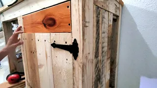 Kitchen cabinet made by pallet. How to make a kitchen cabinet