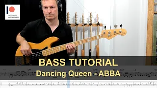 Dancing Queen - ABBA | Bass Tutorial (Sheet + TABs)