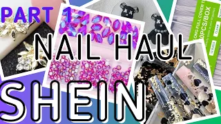 Huge Shein Nail Haul !!! Part 1 | Charms, Gel Polish, Stickers, and Full Cover Tips!!