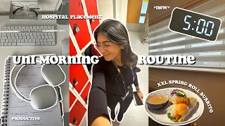 My NEW 5am Morning Routine ✨ Hospital Placement, Medical School, Grocery Shopping, Cooking + more!