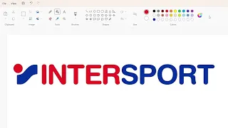 How to draw the Intersport logo using MS Paint | How to draw on your computer