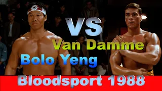 Jean Claude Van Damme vs. Bolo Yeung in movie Bloodsport 1988 4K