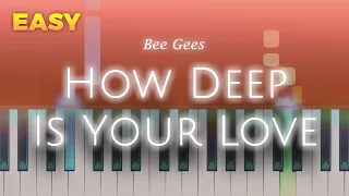 Bee Gees - How Deep Is Your Love - EASY Piano TUTORIAL by Piano Fun Play