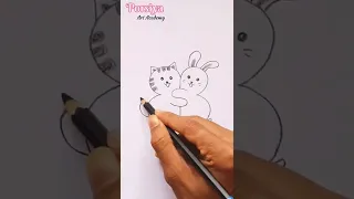 How easy to draw cute  Cartoon drawing#shorts #drawing #sketch #trending  #viral #Pencil Drawing
