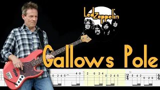 Led Zeppelin - Gallows Pole (Bass Tabs & Tutorial) By John paul jones