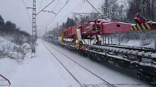 Тепловоз 2М62У-0105 С хозяйственным поездом 🌨️🌨️🌨️